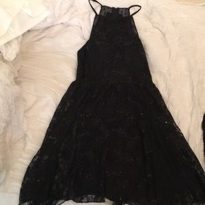 Black Sequined Homecoming Dress